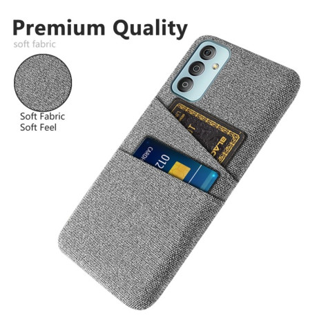 Протиударний чохол Cloth Texture with Dual Card Slots для Samsung Galaxy M23 5G - світло-сірий