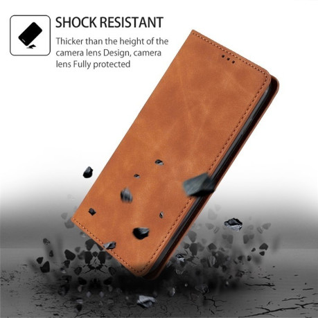 Чехол-книжка Retro Skin Feel Business Magnetic на OPPO A3/A3x/A40m - коричневый