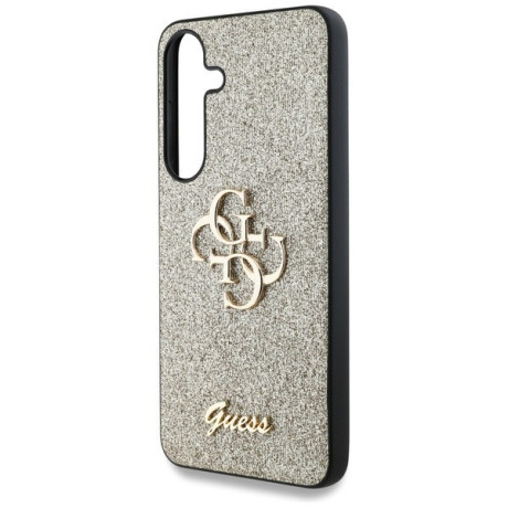 Оригінальний чохол Guess Big 4G Metal Logo Fixed Glitter для Samsung Galaxy S25 - Gold