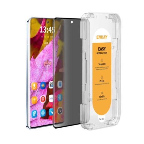 Захисне скло ENKAY Hat-Prince Easy Install Heat Bending Privacy Screen для Motorola Edge 50 - чорне