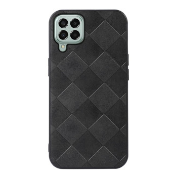 Противоударный чехол Weave Plaid на Samsung Galaxy M33 5G - черный