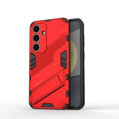 Противоударный чехол Punk Armor для Samsung Galaxy S25 5G - красный