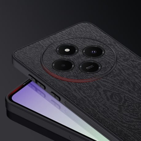 Чохол Tree Bark Leather Shockproof для Xiaomi Redmi 14C 4G/Poco C75/Redmi A4 5G - чорний
