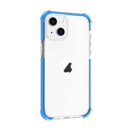 Протиударний акриловий чохол Four-corner на iPhone 15 Plus -прозоро-блакитнний
