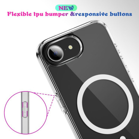 Чехол Clear Case MagSafe Simple Magnetiс для iPhone 16e - прозрачный