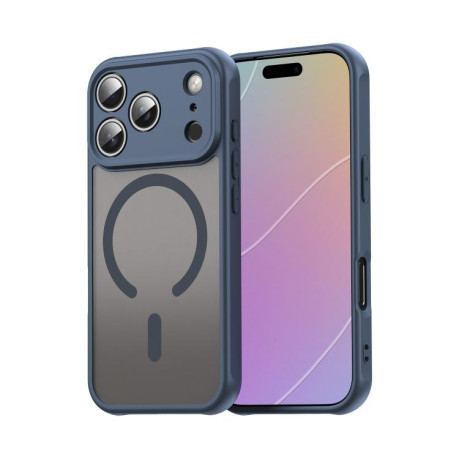 Противоударный чехол Fan Dun Series TPU Hybrid PC Frosted Magsafe для iPhone 17 Pro - синий