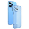 Противоударный чехол Protector Translucent Frosted PC для iPhone 14 Pro - синий