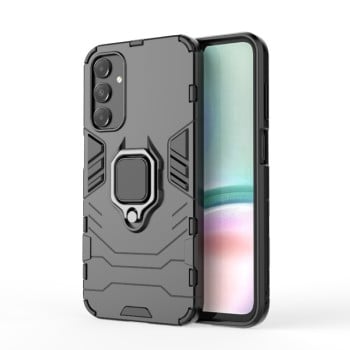 Противоударный чехол Magnetic Ring с подставкой на Samsung Galaxy A15 - черный