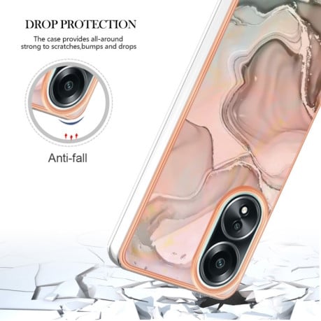 Протиударний чохол Electroplating IMD для OPPO A58 4G - рожеве розовое золото