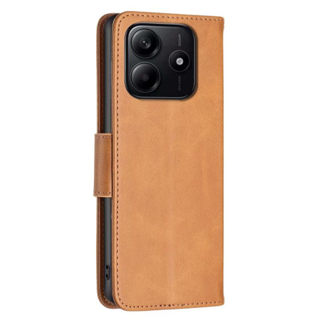 Чехол-книжка Retro Lambskin Textureдля Xiaomi Redmi Note 14 4G - желтый