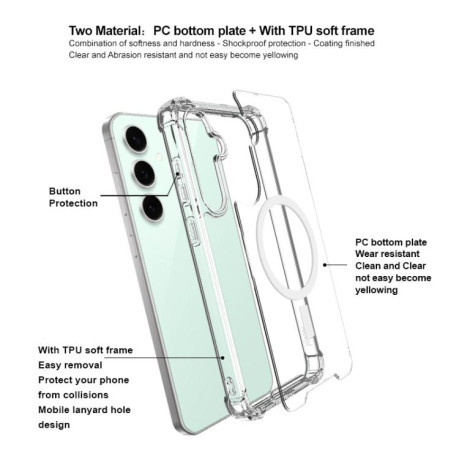 Протиударний чохол IMAK Space Shield PC+TPU Airbag для Samsung Galaxy S25+ 5G - прозорий