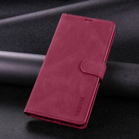 Чехол-книжка TAOKKIM Calf Texture для Xiaomi Redmi Note 11 Pro 5G (China)/11 Pro+ - красный