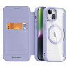 Чехол-книжка DUX DUCIS Skin X Pro Series Magsafe на iPhone 15 - фиолетовый