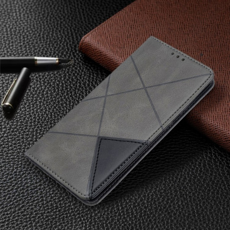 Чохол-книжка Rhombus Texture на Samsung Galaxy S20 -сірий