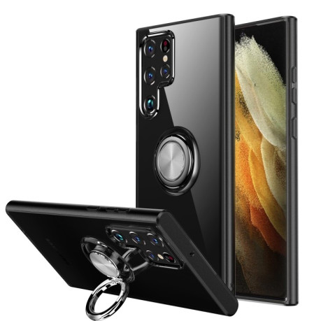 Противоударный чехол Matte with Ring Holder для Samsung Galaxy S22 Ultra 5G - черный