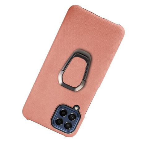 Противоударный чехол Honeycomb Ring Holder для Samsung Galaxy M53 - розовый