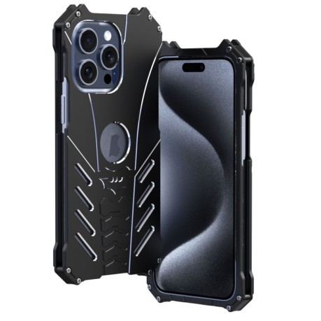 Противоударный чехол R-JUST Batman Metal для iPhone 15 Pro - черный
