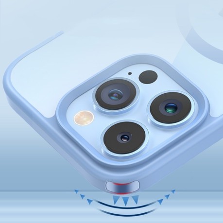 Противоударный чехол Crystal Clear Series (Magsafe) для  iPhone 14 Pro - голубой