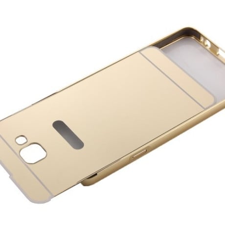 Металевий Бампер та Акрилова накладка Push-pull Style Series Gold для Samsung Galaxy A3(2016) / A310
