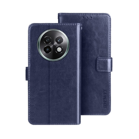 Чохол-книжка idewei Crazy Horse Texture для Realme 13+ 5G/13 Pro 5G/13 Pro+ - синій