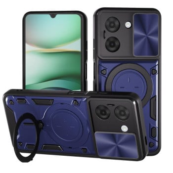 Чохол із шторкою камери CD фактурою та підставкою на Xiaomi Redmi A5 4G Global - синій