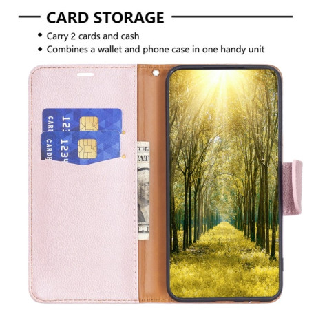 Чохол-книжка Litchi Texture Pure Color Samsung Galaxy A04 4G - рожеве золото