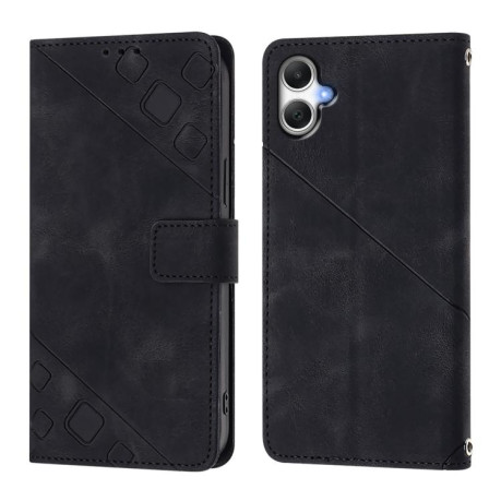 Чохол-книжка Skin-feel Embossed на Samsung Galaxy A07 4G - чорний