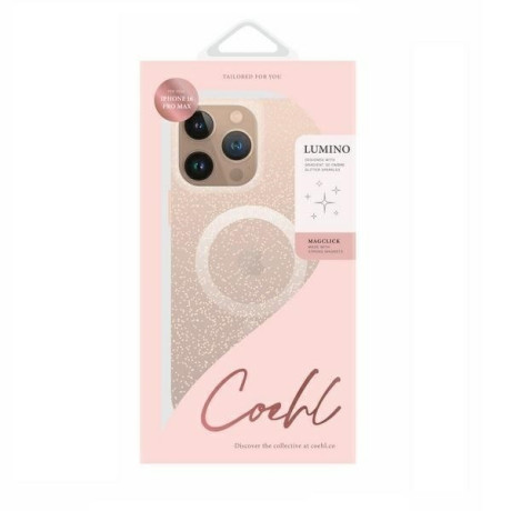 Оригинальный чехол Uniq Coehl Lumino Magnetic Charging для iPhone 16 Pro Max - Gold