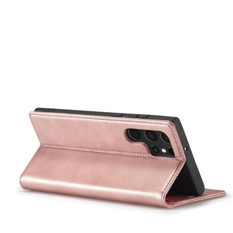 Чехол-книжка LC.IMEEKE Soft для Samsung Galaxy S22 Ultra - розовое золото