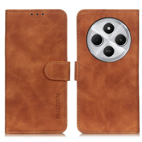 Чехол-книжка KHAZNEH Cowhide Texture на Xiaomi Redmi 14C 4G/Poco C75/Redmi A4 5G - коричневый