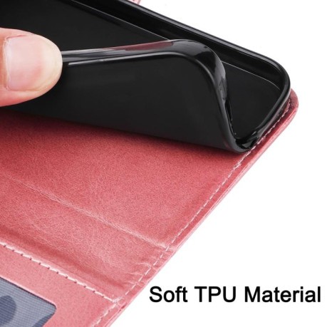 Чохол-книжка Classic Calf Texture на Xiaomi Redmi K90 Pro Max / Xiaomi Poco F8 Ultra 5G — рожеве золото