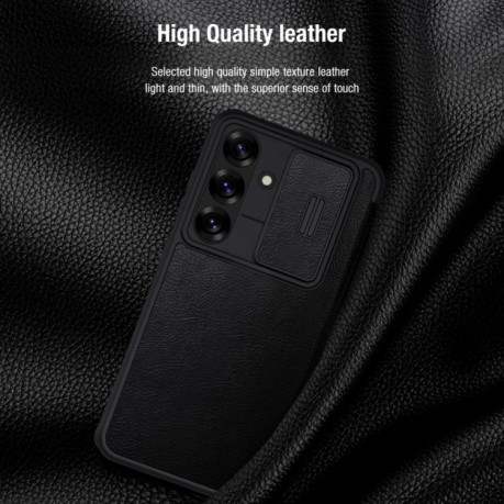 Чехол-книжка Nillkin Qin Series для Samsung Galaxy S25 5G - коричневый