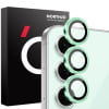 Захисне скло NORTHJO Glitter Camera Lens Protector Tempered Glass Metal Ring для Samsung Galaxy S24 FE 5G - зелене