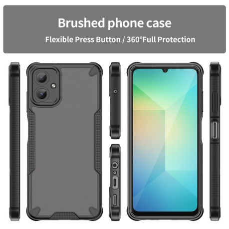 Противоударный чехол Armor Glaze PC Hybrid TPU для Samsung Galaxy A06 - черный