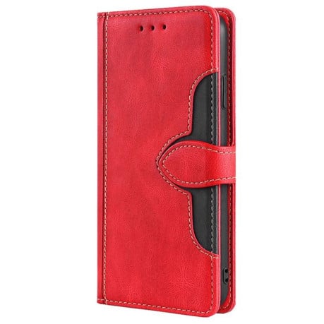 Чохол-книжка з м'яким покриттям Skin Feel та магнітною застібкою на Realme C71 4G - червоний