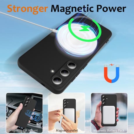 Силіконовий чохол Shockproof Silicone з Magsafe на Samsung Galaxy S25 FE 5G - чорний