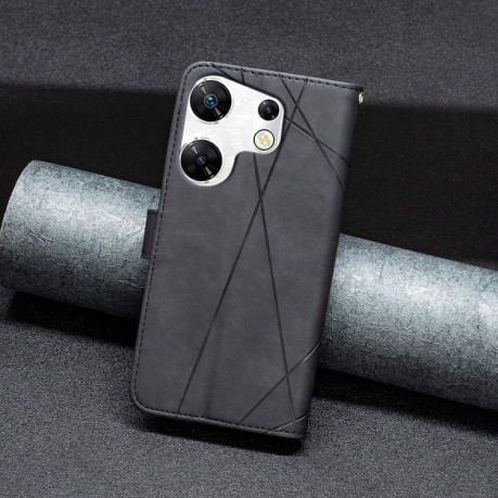Чехол-книжка Rhombus Texture для Infinix Zero 30 4G - черный