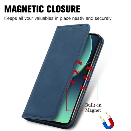 Чохол-книжка Retro Skin Feel Magnetic Flip Leather для Xiaomi 13T / 13T Pro - синій