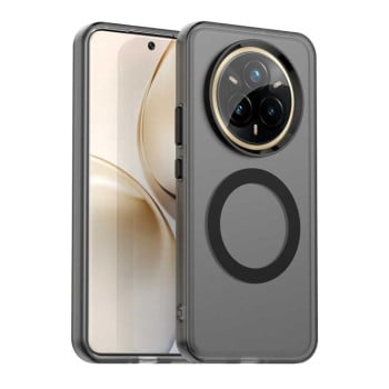 Противоударный чехол Candy Magsafe PC Hybrid TPU для Realme 14 Pro+ 5G - черный