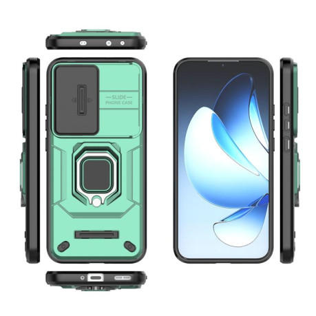 Противоударный чехол Sliding Camshield для OPPO Reno13 5G Global - зеленый