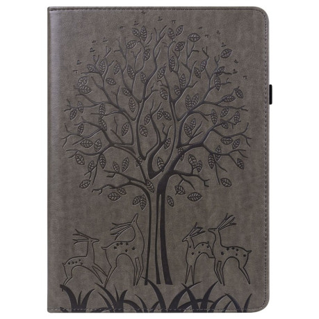 Чехол-книжка Tree Deer Embossed Leather для Xiaomi Redmi Pad SE - серый