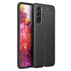 Протиударний чохол Litchi Texture Samsung Galaxy S21 FE - чорний