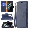 Чехол-книжка Litchi Texture Pure Color на Samsung Galaxy S22 Plus 5G - синий