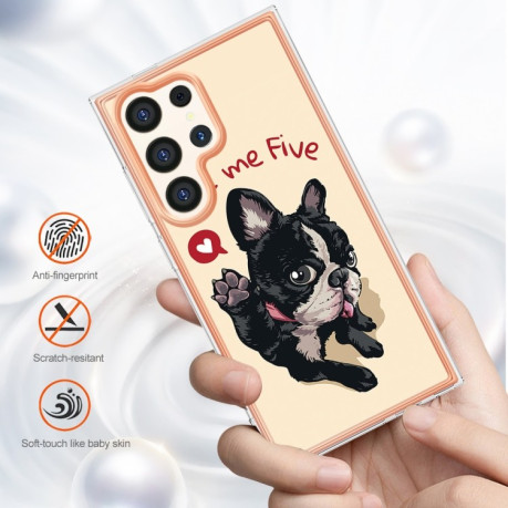 Противоударный чехол Electroplating IMD для Samsung Galaxy S24 Ultra 5G - Dog