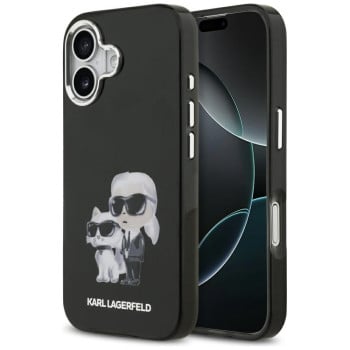Оригінальний чохол Karl Lagerfeld IML Aquarelle Karl &amp; Choupette &amp; Logo з MagSafe на iPhone 17 - Black