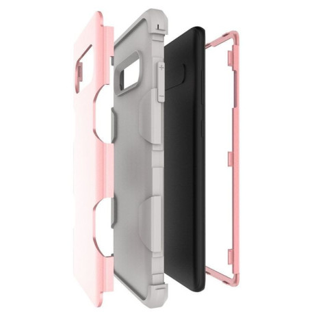 Противоударный чехол A Style 3 in 1 Hybrid Back Cover на Samsung Galaxy S10+ / S10 Plus-розовый