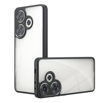 Противоударный чехол Armor Precise Hole гибрид на Xiaomi Poco F6 - черный