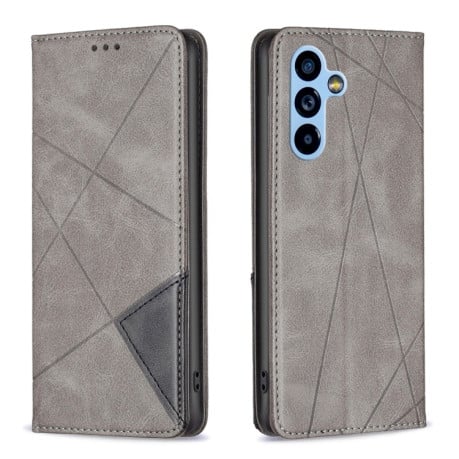 Чехол-книжка Rhombus Texture для Samsung Galaxy A54 5G - серый