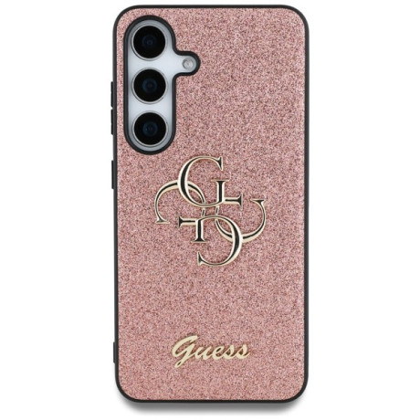Оригінальний чохол Guess Fixed Glitter Big 4G Metal Logo для Samsung Galaxy S25 Plus - Pink