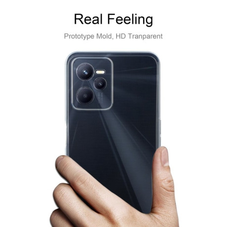 Силиконовый ультратонкий чехол на Realme C35 - прозрачный